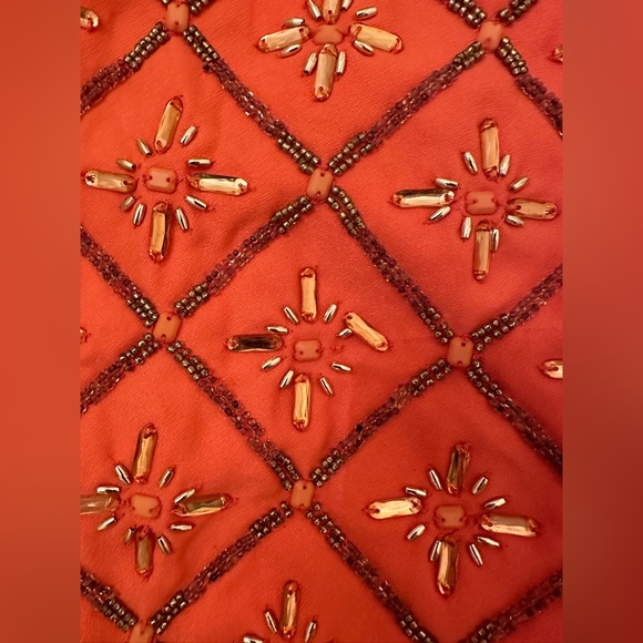 NBD Revolve Hypnotize Me Micro Mini Coral Beaded Dress NWOT Size Small - Picture 5 of 13